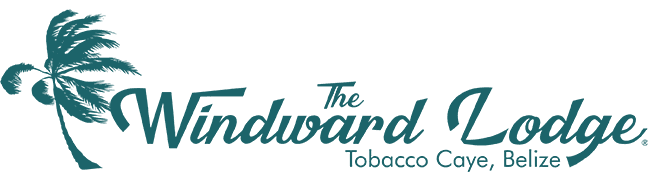 Logo for the Windward Lodge, featuring stylized lettering and a tropical design.